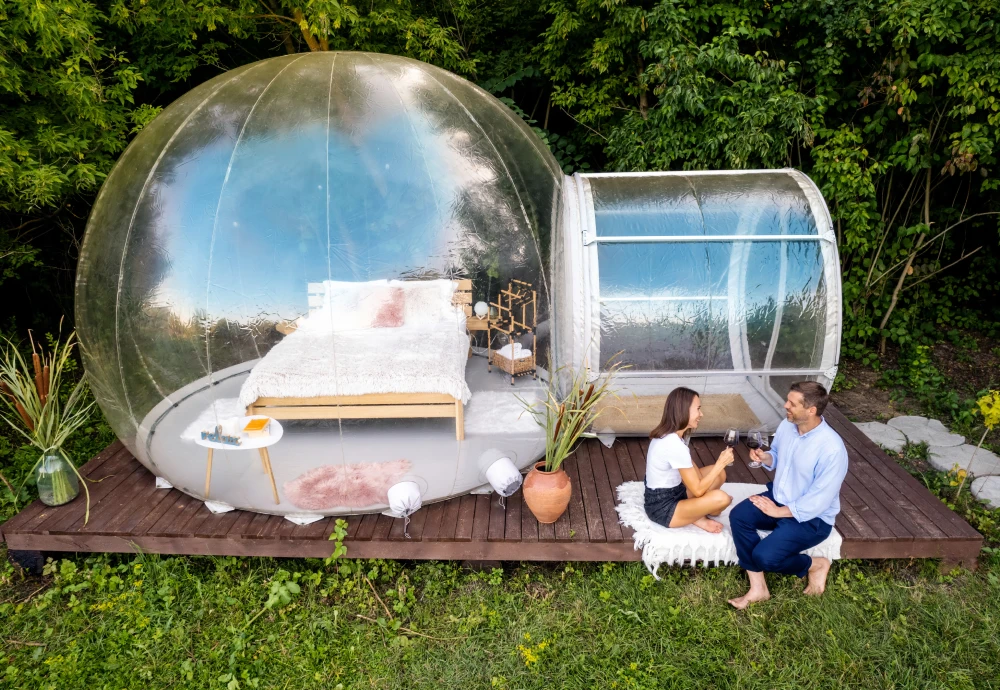 living in a bubble tent